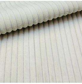 Velours Côtelé "Futé" - Larges Côtes 10 mm – Écru | 12.90 €/M