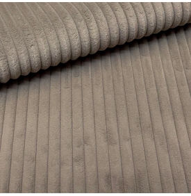 Velours Côtelé "Futé" - Larges Côtes 10 mm – Taupe | 12.90 €/M