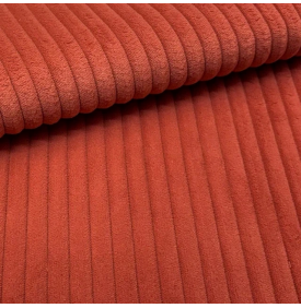Velours Côtelé "Futé" - Larges Côtes 10 mm – Terracotta | 12.90 €/M