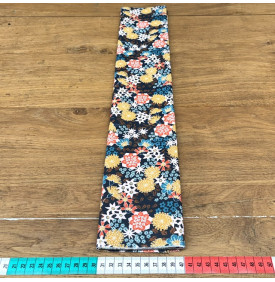 Coupon Coton Enduit / Motif Fleurs Japonaises – Akemi Marine