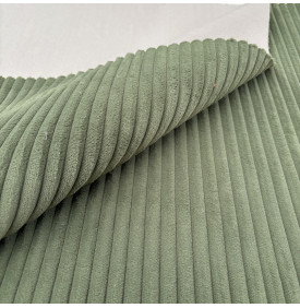 Velours Côtelé "Futé" - Larges Côtes 10 mm – Kaki | 13.50 €/M