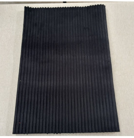 Velours Côtelé "Futé" - Larges Côtes 10 mm – Noir | 13.50 €/M