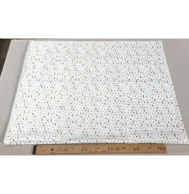 Tissu Coton Imprimé / Motif Noël - Étoiles & Sapins Or, Blanc & Rouge

Résumé