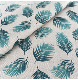 Tissu Aspect Lin / Motif Feuillage Tropical – Baracoa Lin & Canard | 10.90 €/M