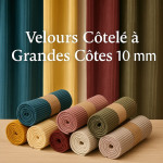 Velours Côtelé 10 mm Ameublement – Coupon 50x70 cm | Tissus LM