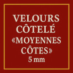 Coupon Velours Côtelé "Huggy" - Côtes 5 mm – Tissu Ameublement