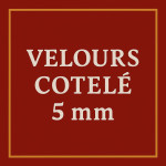 Velours côtelé Huggy 5 mm – Coupons 50x70 et 50x140 cm | Tissus LM