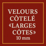 Coupon Velours Côtelé "Futé" - Côtes 10 mm - Tissu Ameublement