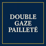 Double gaze pailletée – Coupon 50x140 cm brillant | Tissus LM