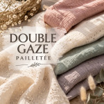 Tissu Double gaze pailletée – Coupon tissu en ligne