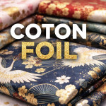 Tissu Coton foil – effet métallisé au coupon et au mètre