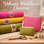 Tissu Velours Chevron Matelassé – Coupon tissu en ligne